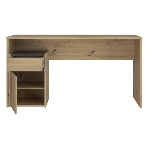 Biurko 140x55 cm z szufladą i szafką  Dąb Artisan/Grafit